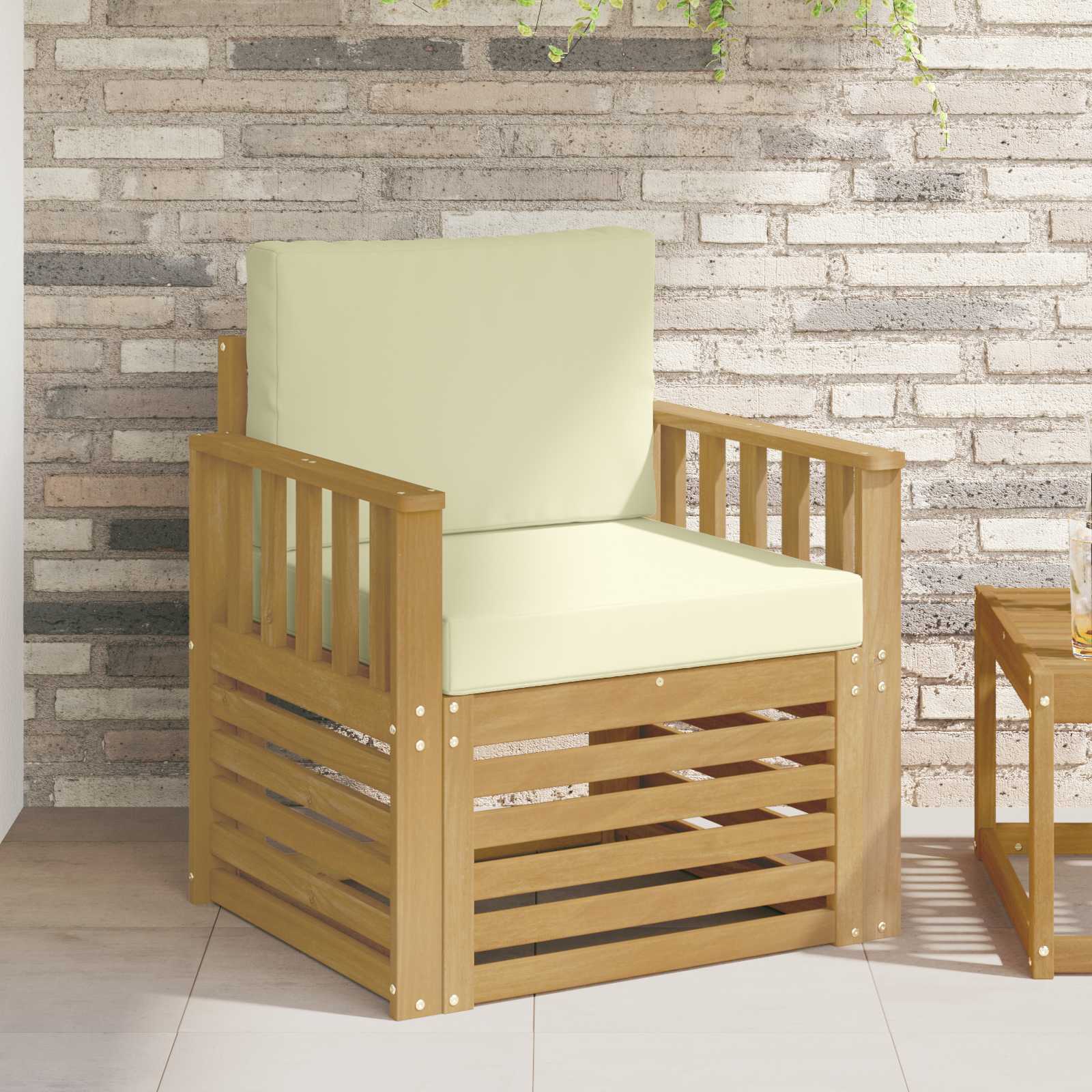 2 Komad Set vanjskih sofa Poliester Bijela i Krem