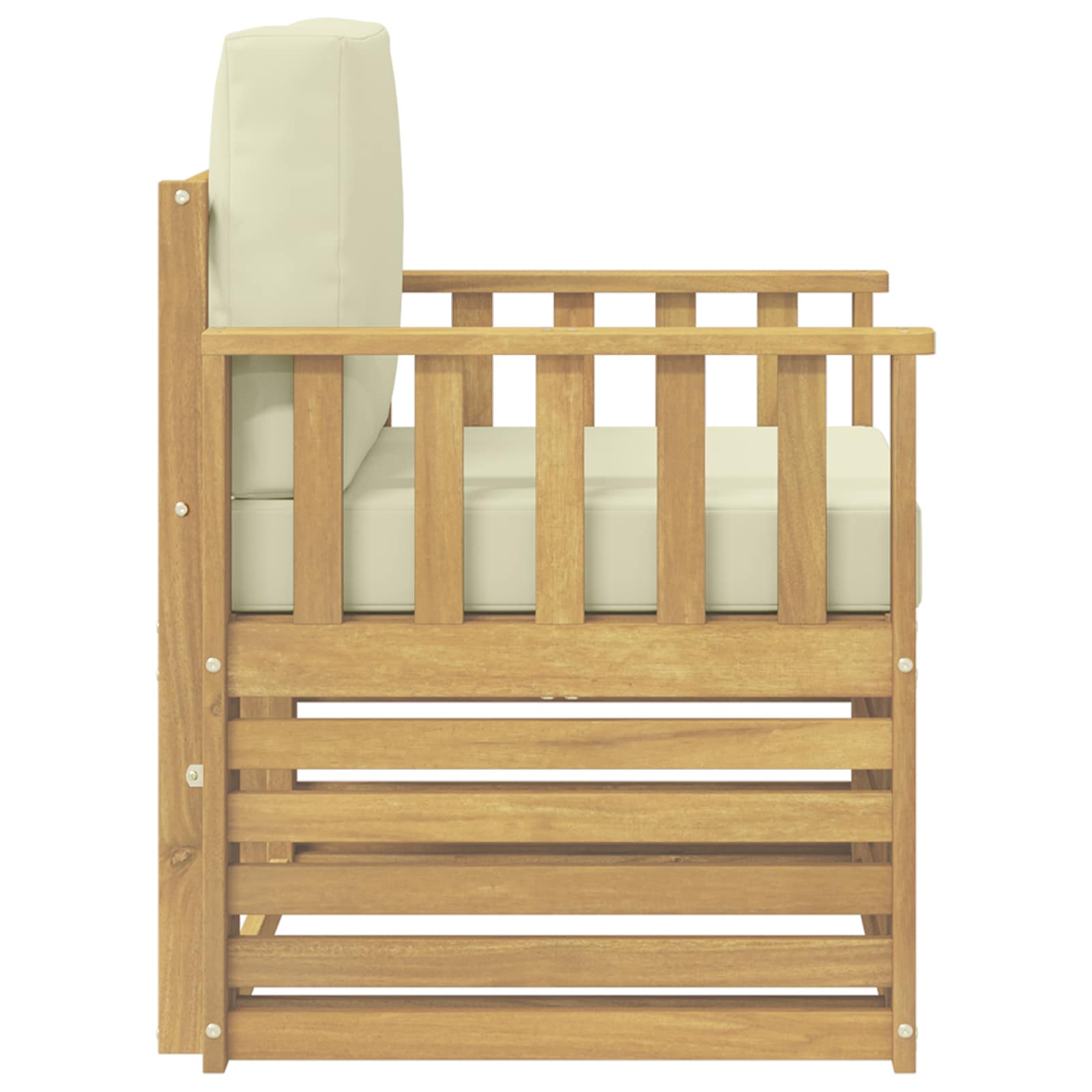 2 Komad Set vanjskih sofa Poliester Bijela i Krem