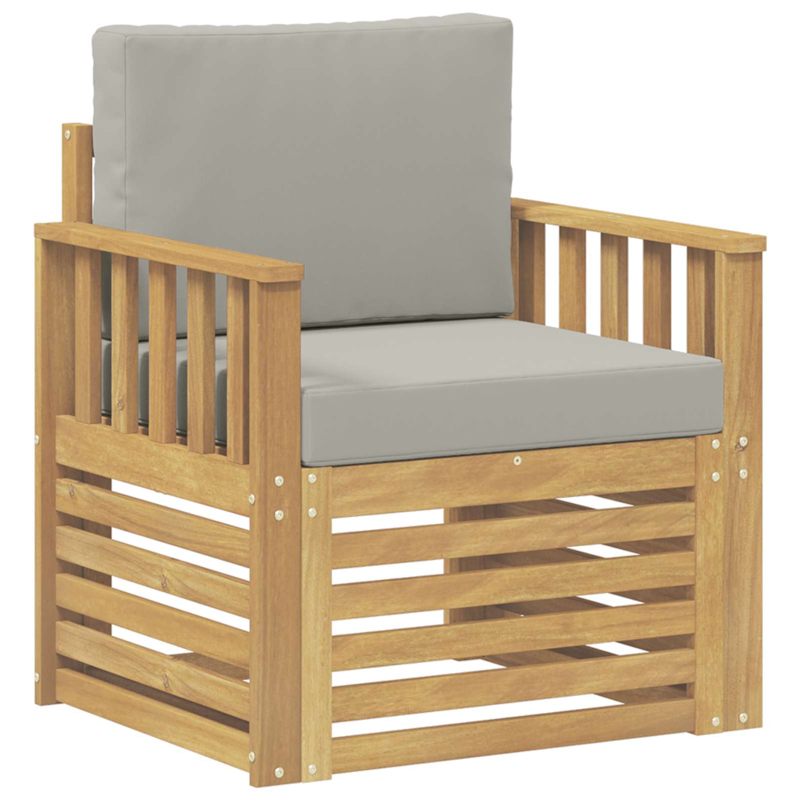 2 Komad Set vanjskih sofa Poliester Bijela i svijetlosiva