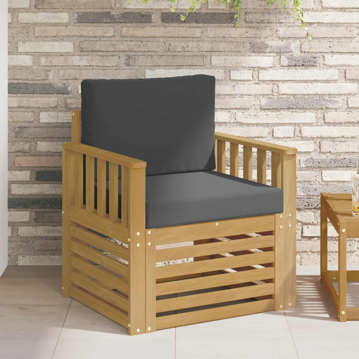 2 Komad Set vanjskih sofa Poliester Bijela i Antracit