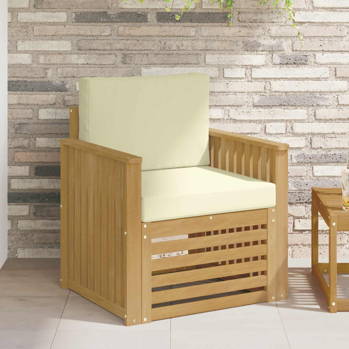 Set vanjskih sofa Poliester Bijela