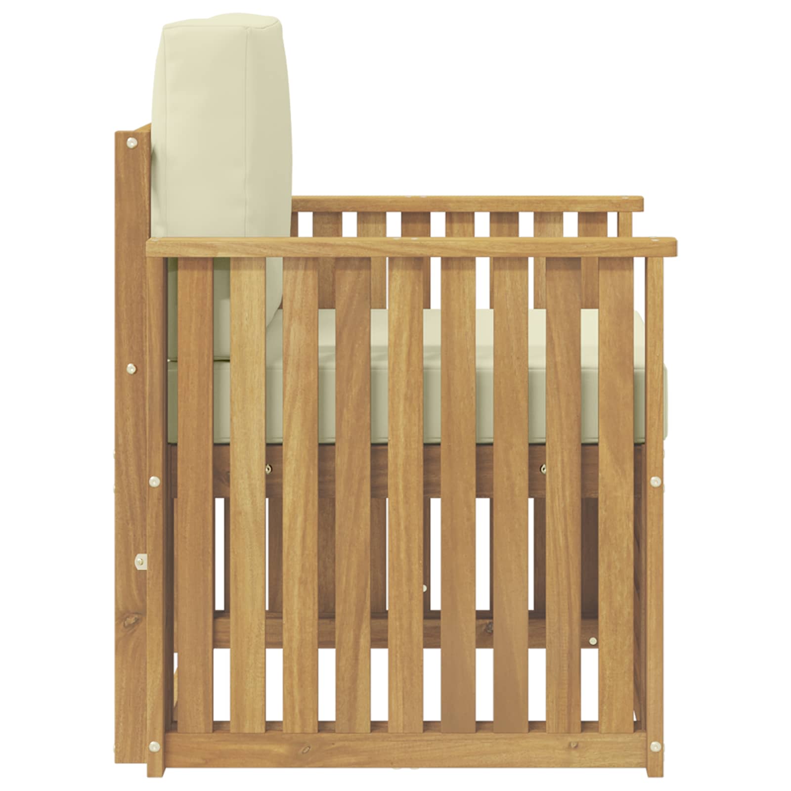 Set vanjskih sofa Poliester Bijela