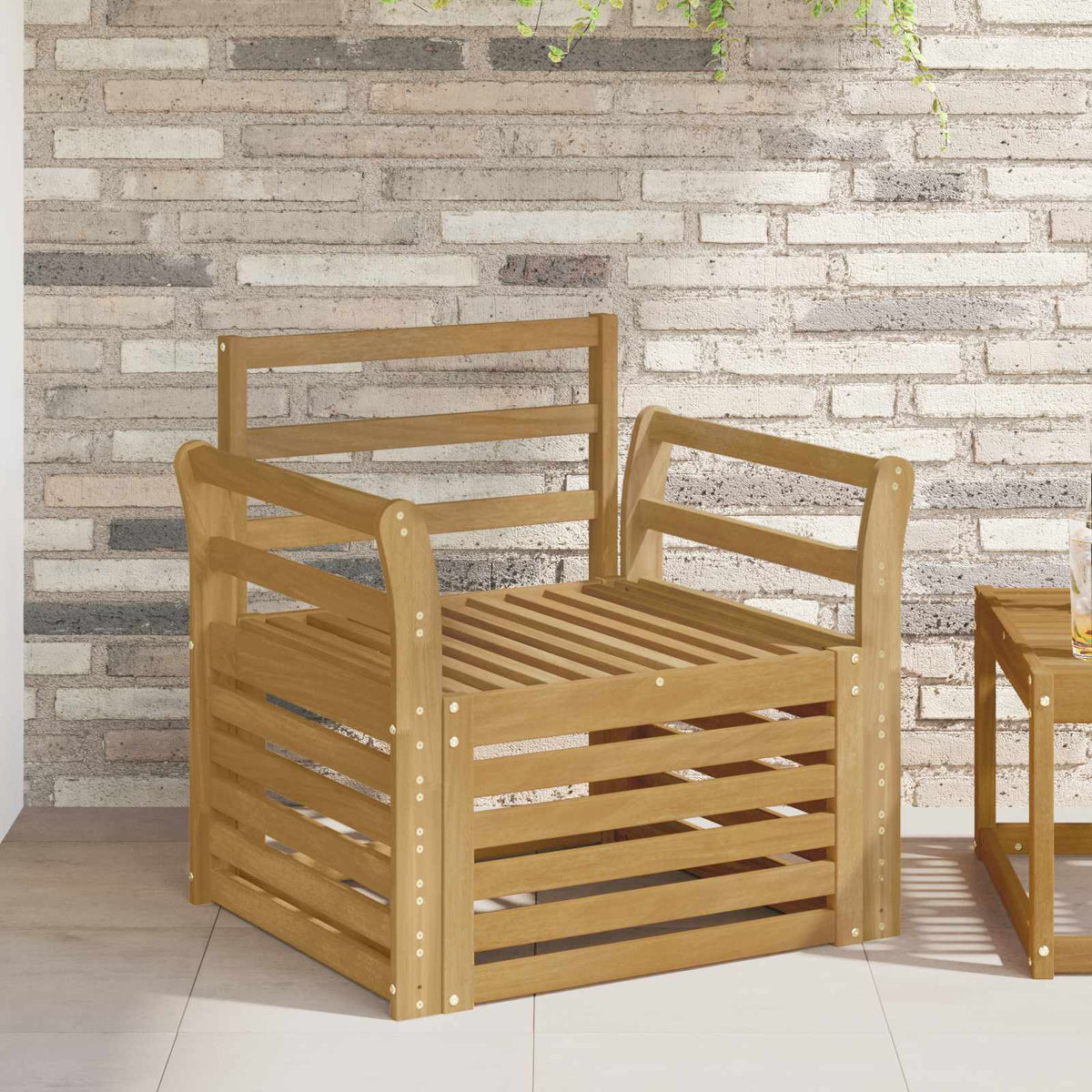 Set vanjskih sofa Čvrsto drvo akacije Bijela