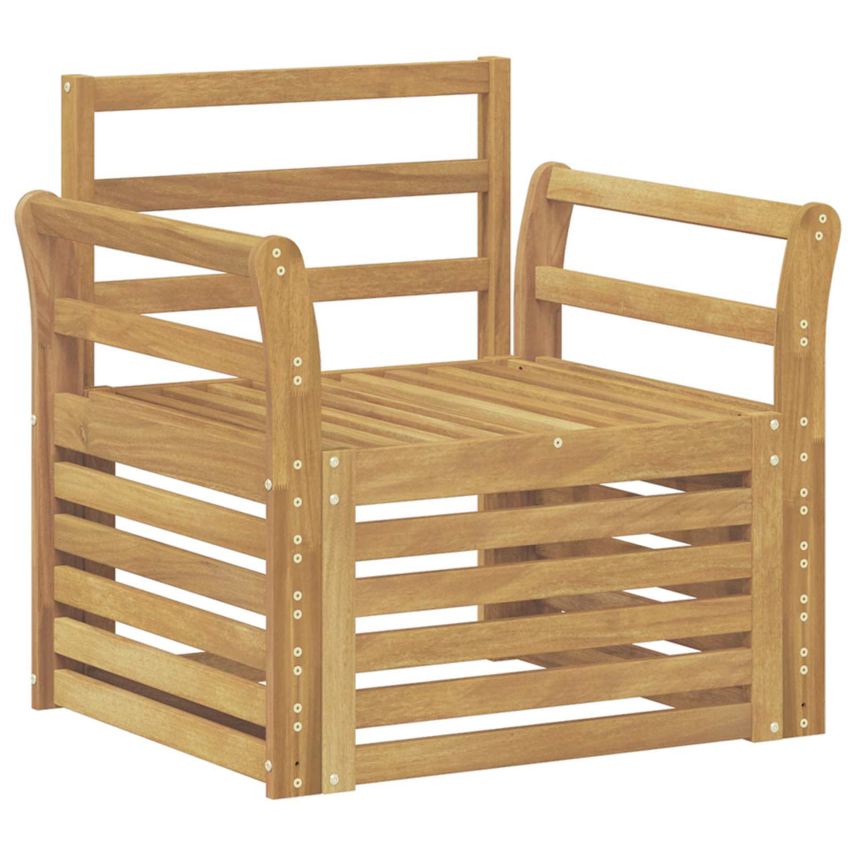Set vanjskih sofa Čvrsto drvo akacije Bijela