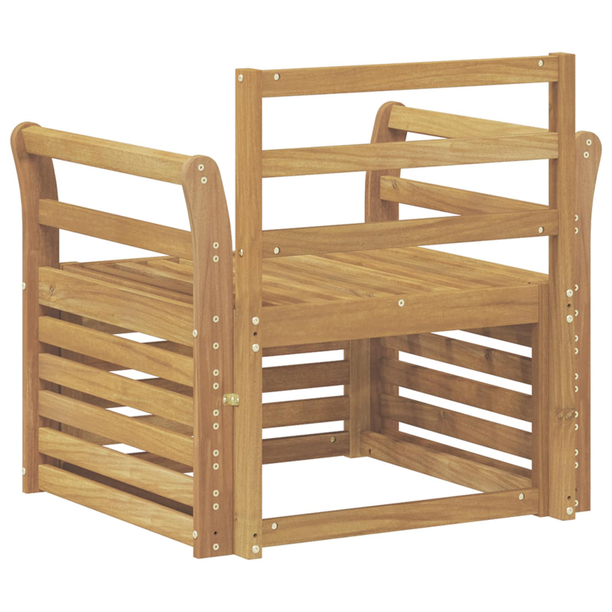 Set vanjskih sofa Čvrsto drvo akacije Bijela