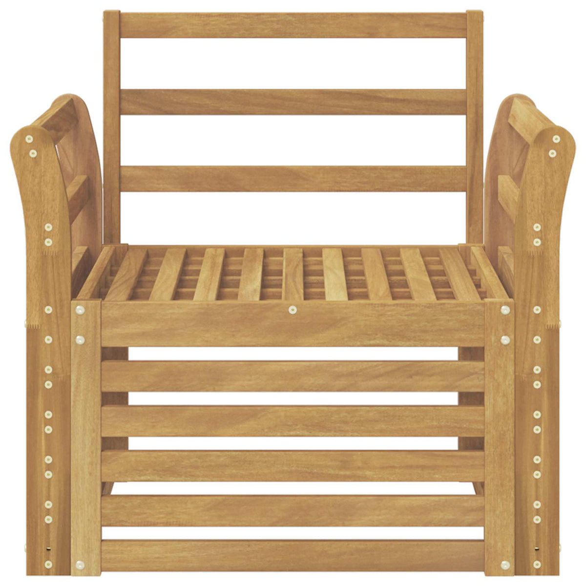 Set vanjskih sofa Čvrsto drvo akacije Bijela