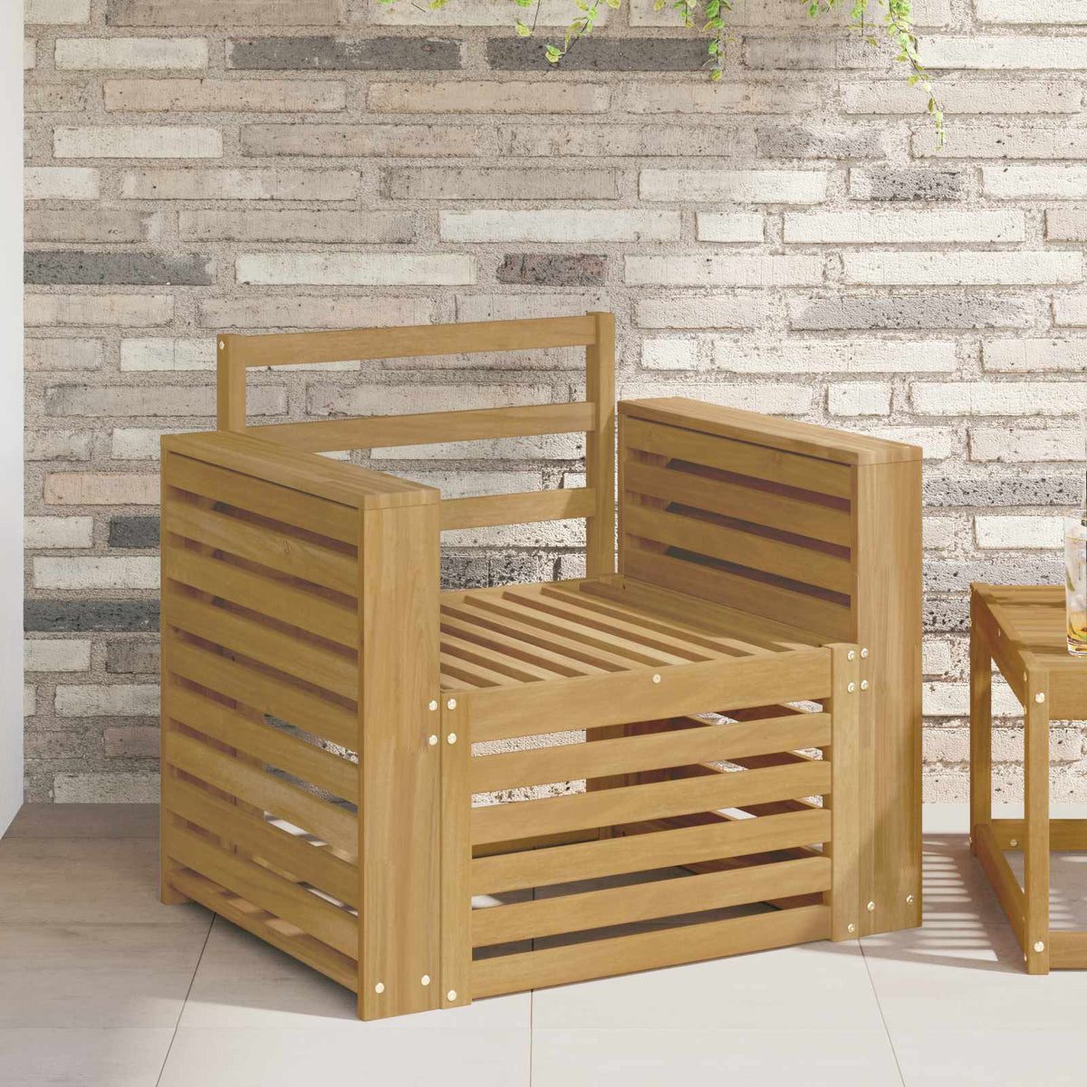 Set vanjskih sofa Čvrsto drvo akacije Bijela