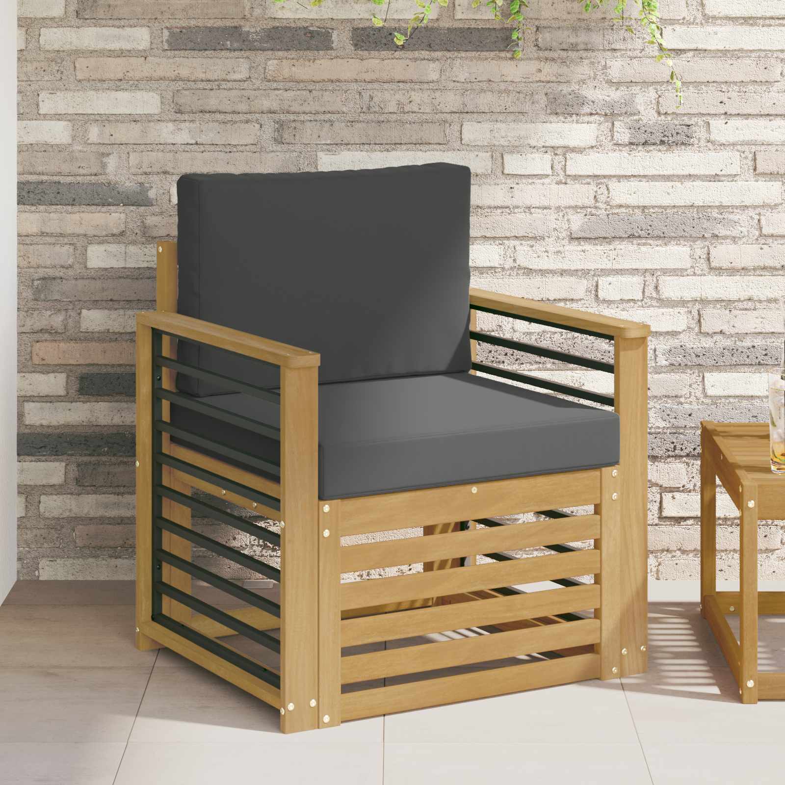 Set vanjskih sofa Poliester Bijela