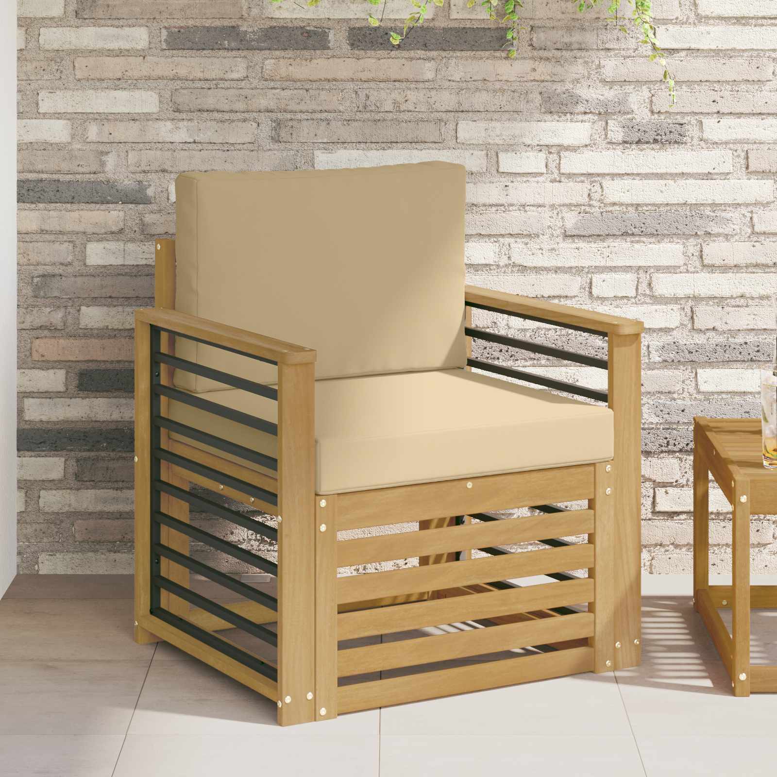Set vanjskih sofa Poliester Bijela