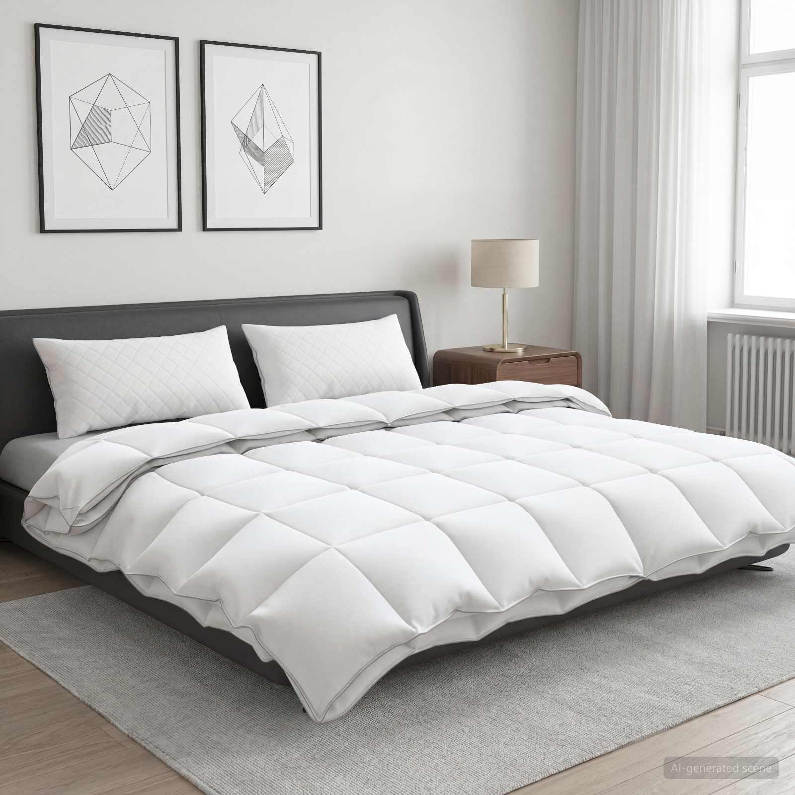 Poplun FULDA 200 x 220 cm 4 godišnja doba 310 GSM Bijela