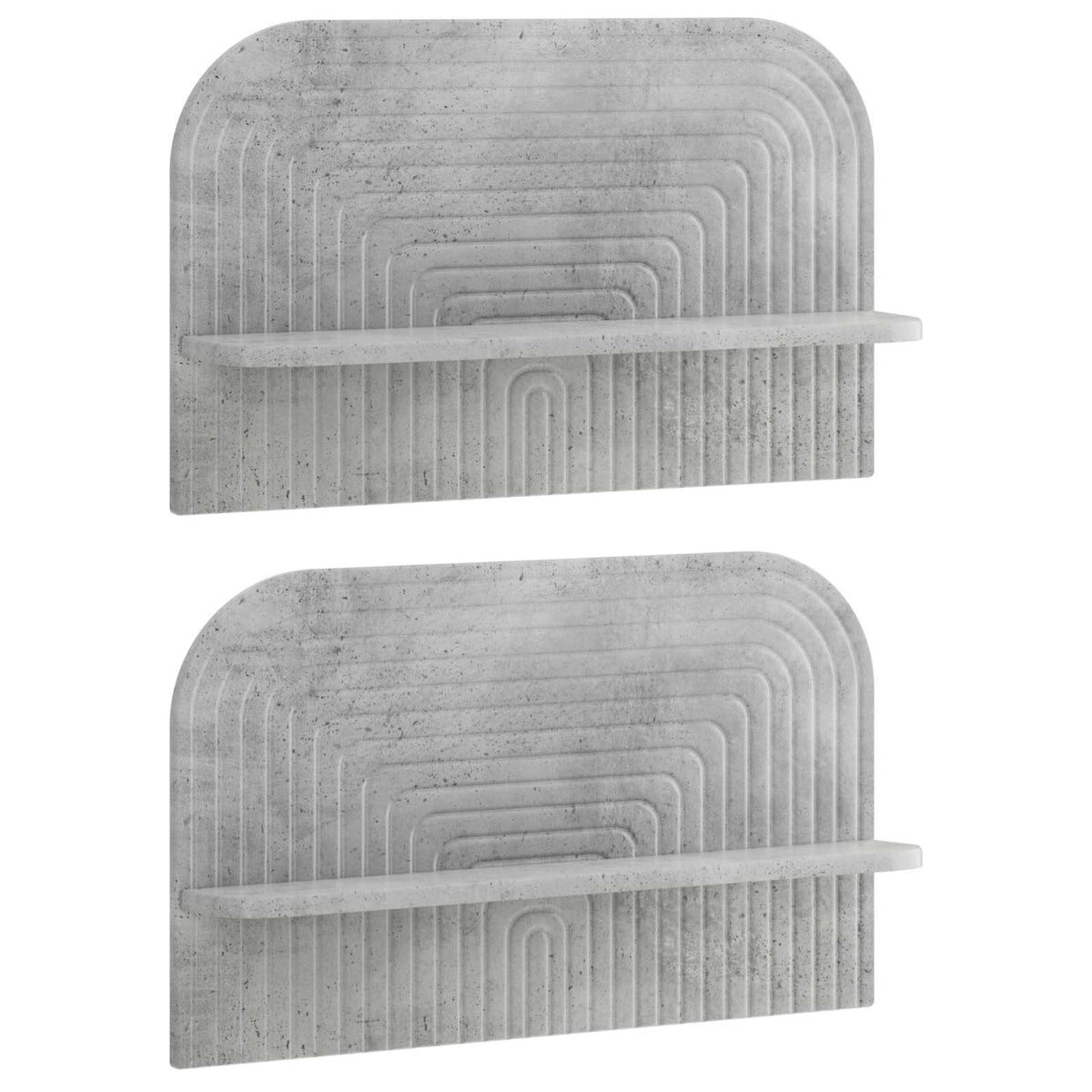 Zidna polica 2 kom. Betonska siva 60 x 13.5 x 37.5 cm