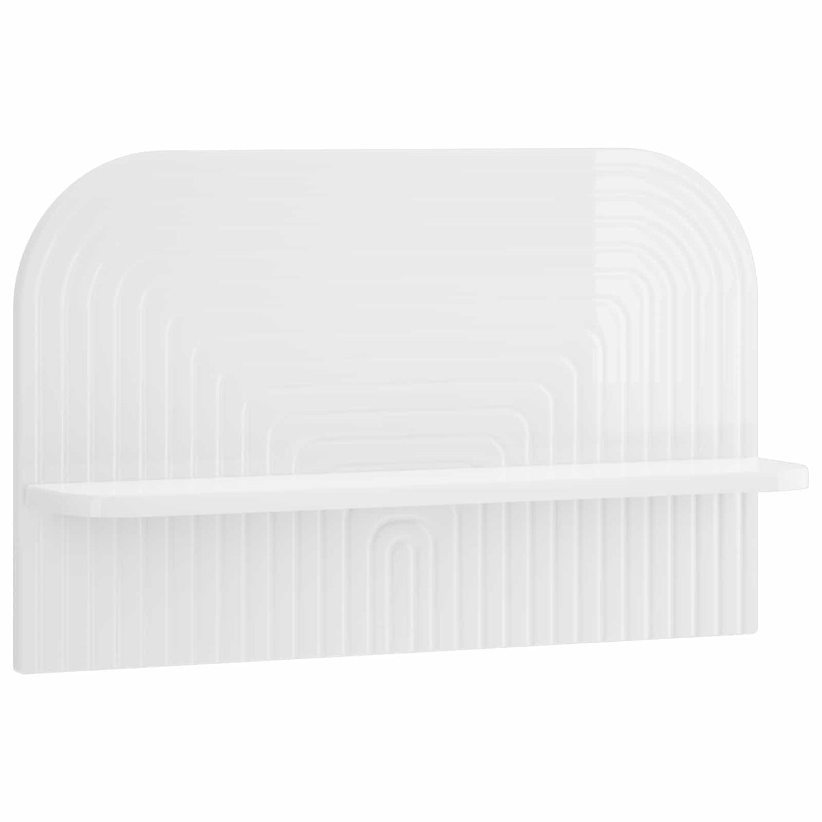Zidna polica 2 kom. Bijela visokog sjaja 60 x 13.5 x 37.5 cm