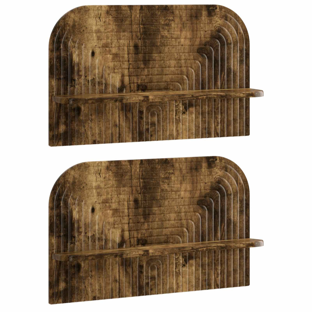 Zidna polica 2 kom. Dimljeni hrast 60 x 13.5 x 37.5 cm