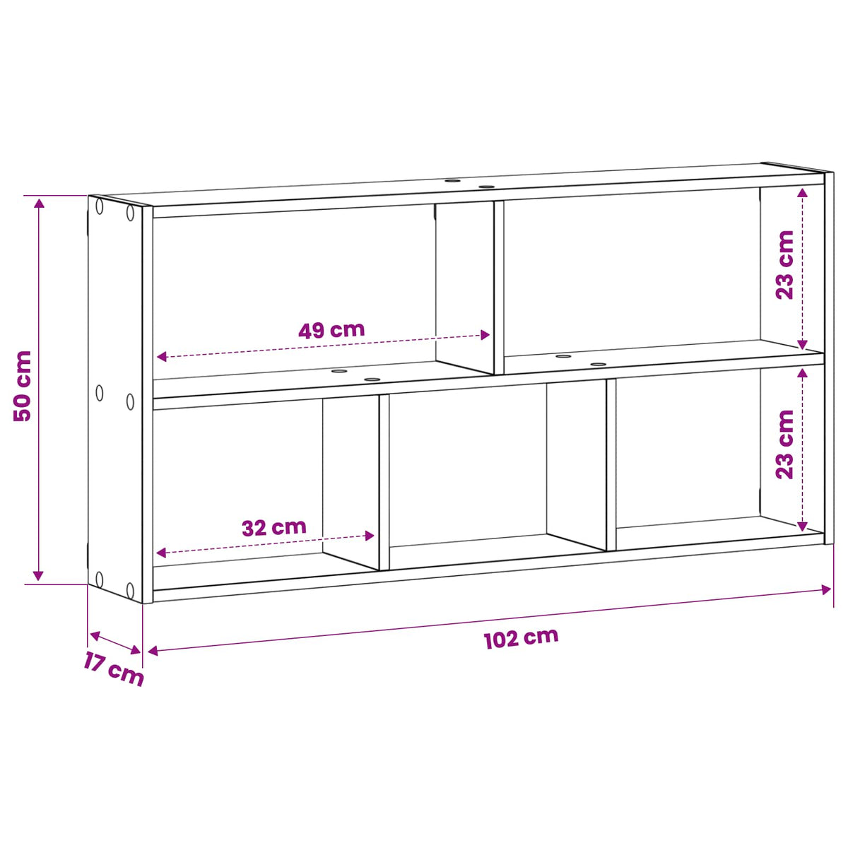Polica na zidu Crni hrast 102 x 17 x 50 cm Konstruirano drvo