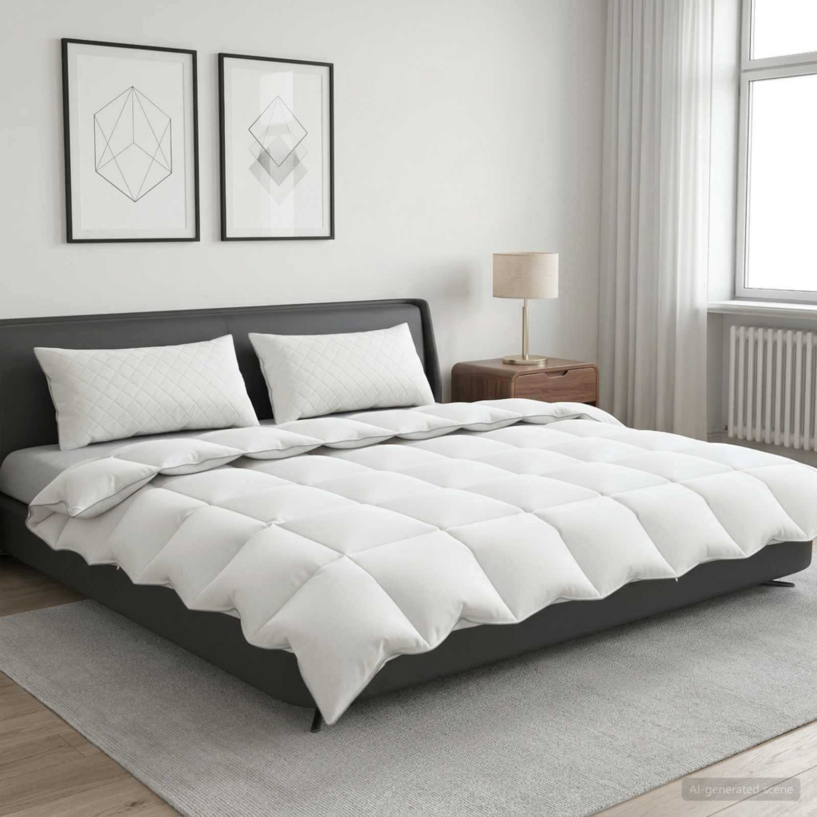 90% guska dol set FULDA 3 kom. 200 x 200 cm Zima 300 GSM Bijela
