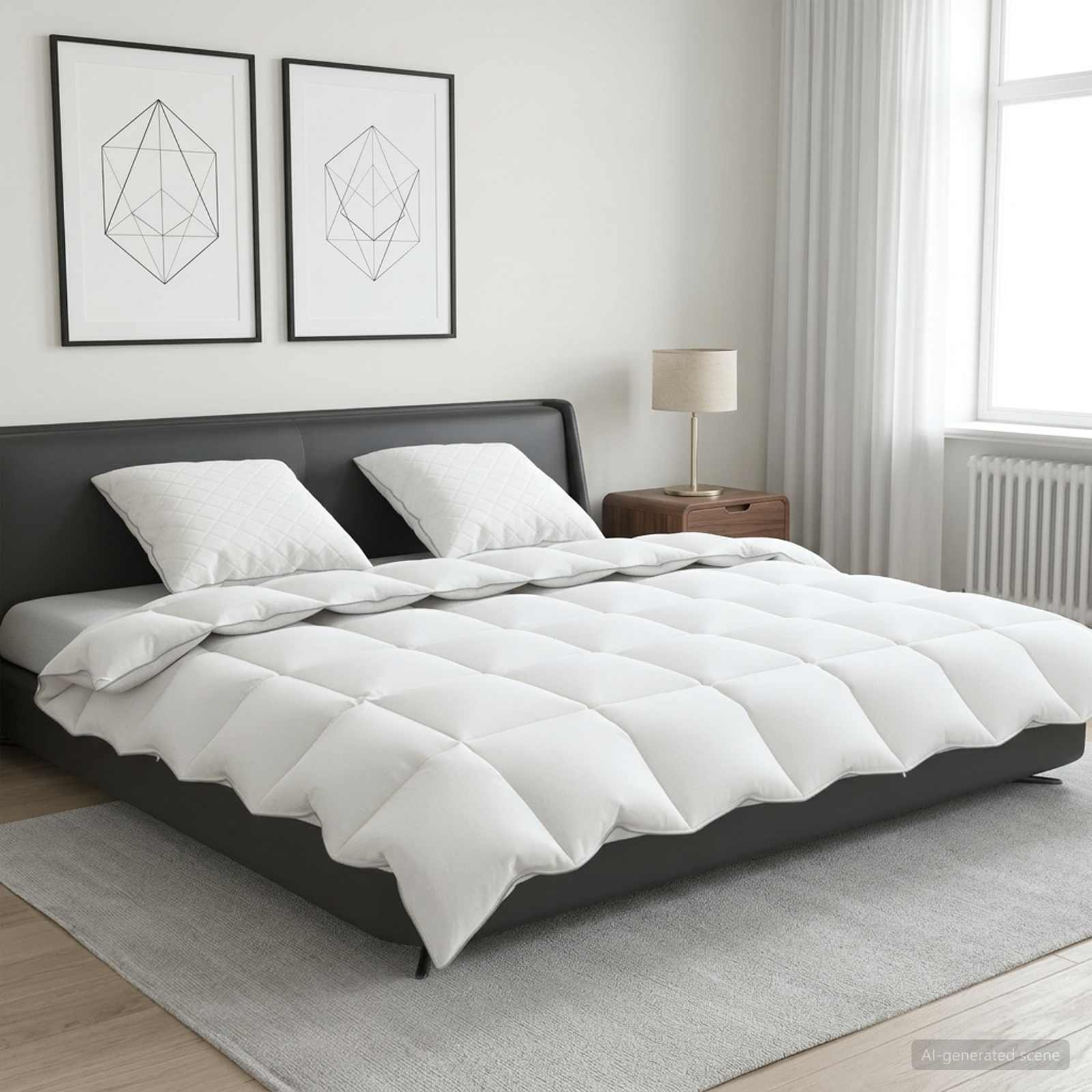 90% guska dol set FULDA 3 kom. 200 x 200 cm Zima 300 GSM Bijela