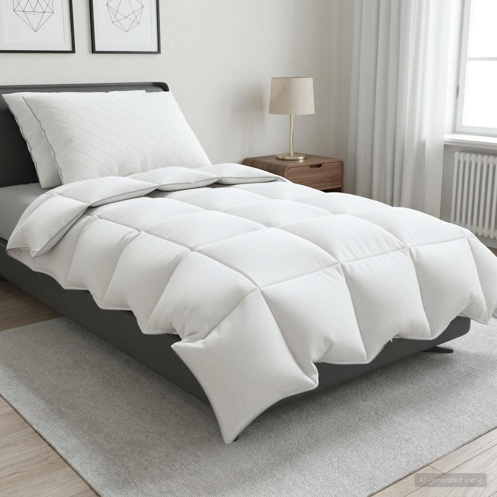 90% guska dol set FULDA 3 kom. 140 x 220 cm Zima 300 GSM Bijela