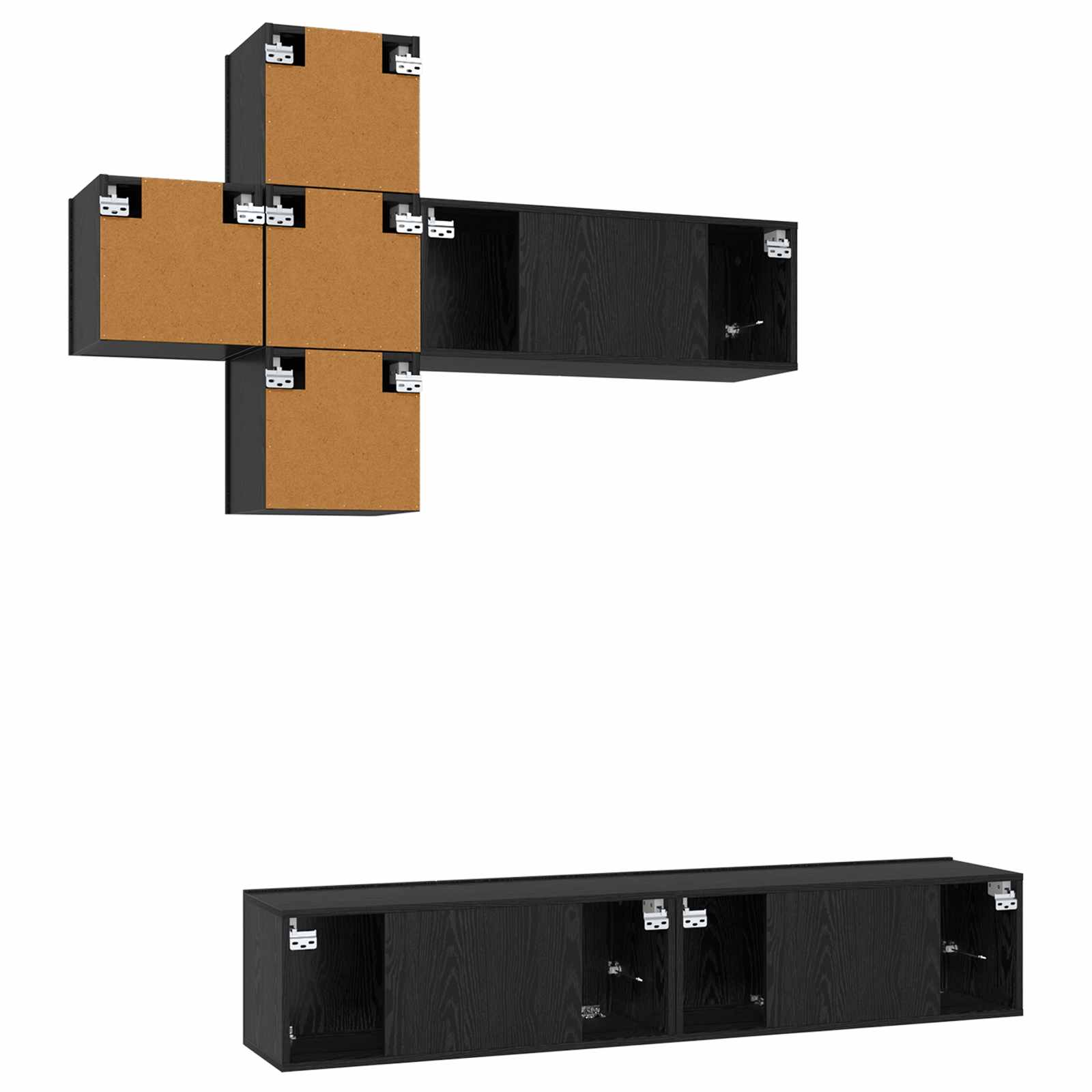 Set TV komoda Zidne 3 pcs Konstruirano drvo