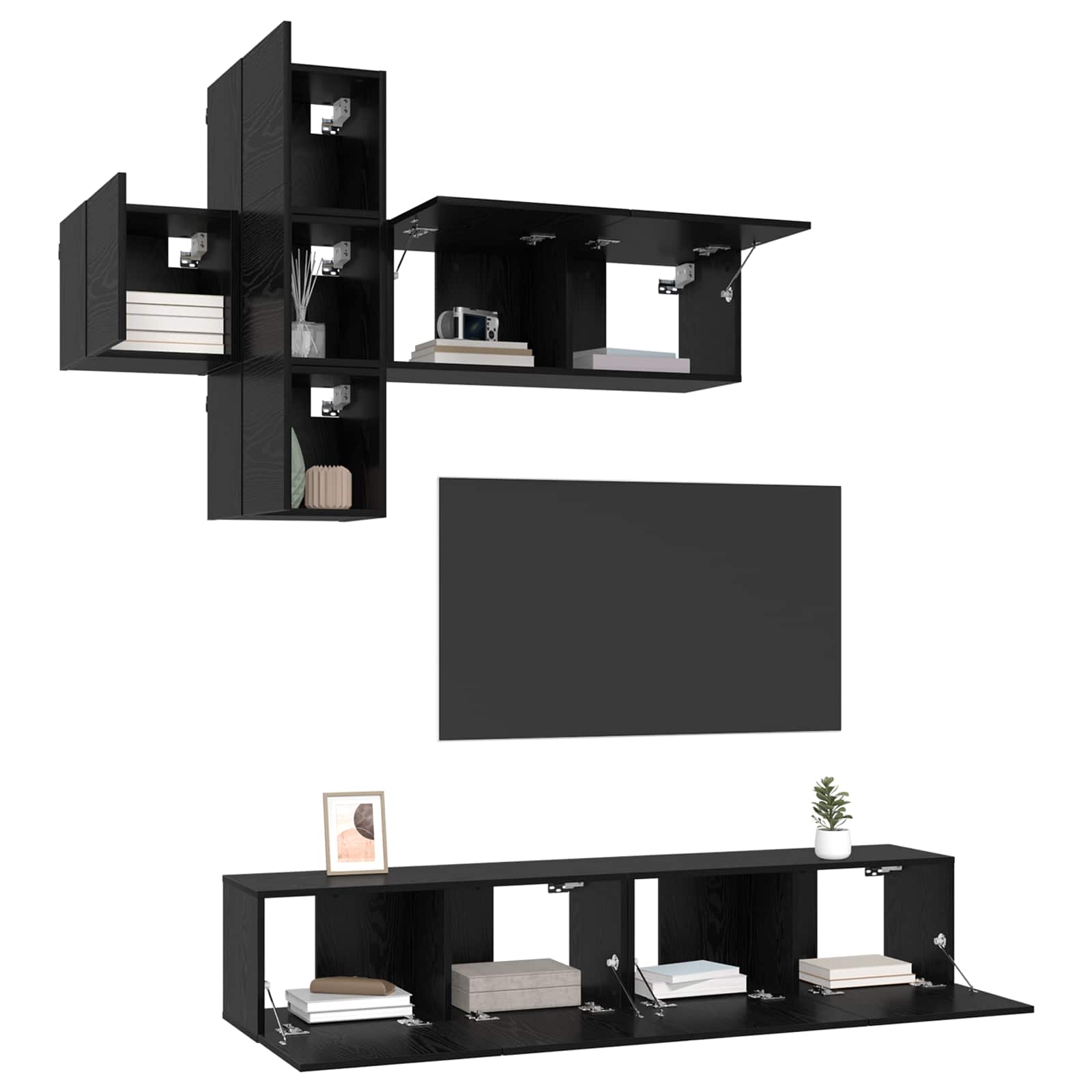 Set TV komoda Zidne 3 pcs Konstruirano drvo
