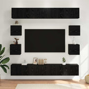 Set TV komoda 8 pcs 100 x 30 x 30 cm Crni hrast