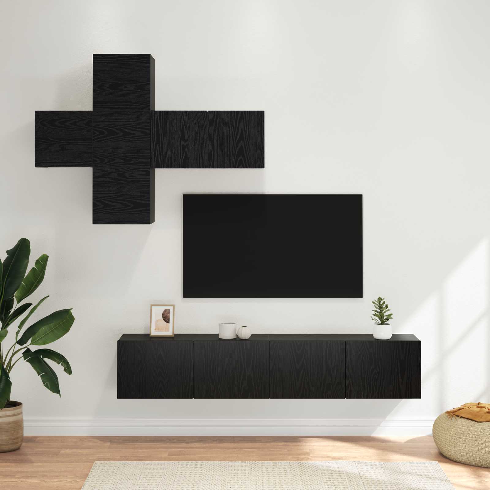Set TV komoda Zidne 3 pcs Konstruirano drvo