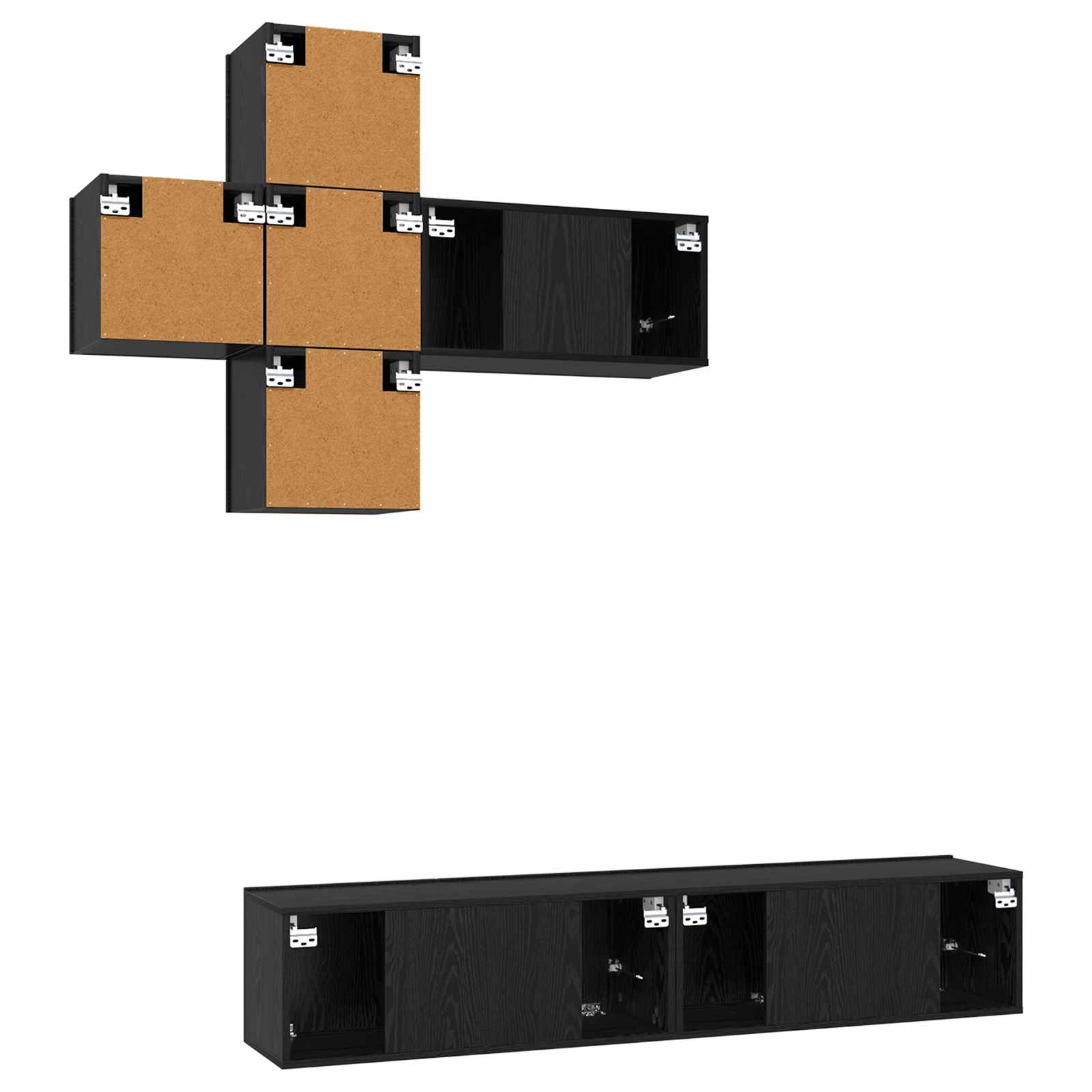 Set TV komoda Zidne 3 pcs Konstruirano drvo