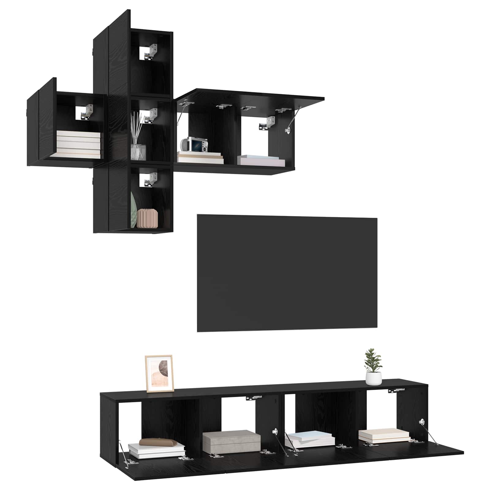 Set TV komoda Zidne 3 pcs Konstruirano drvo