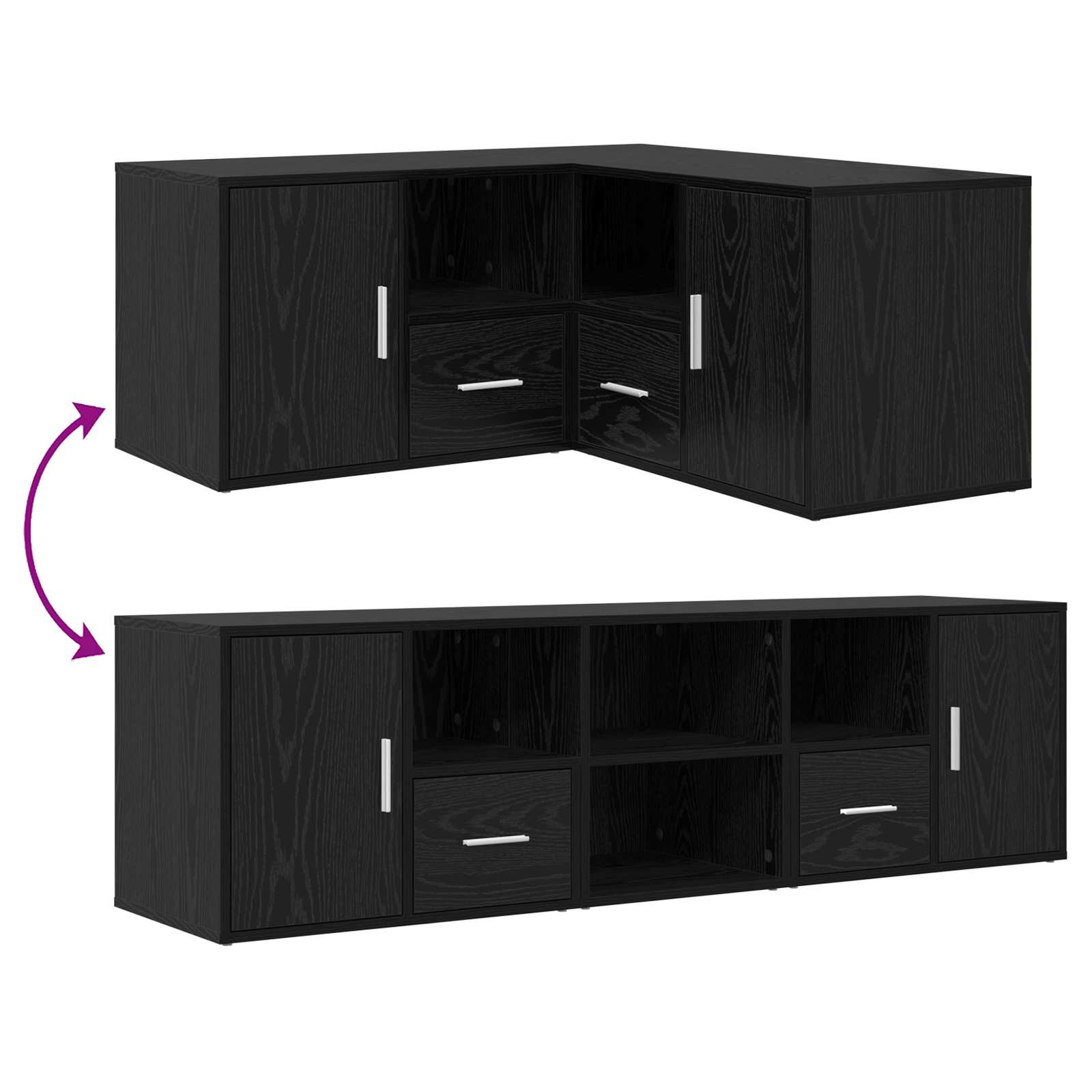 Kutni ormarić 2 pcs