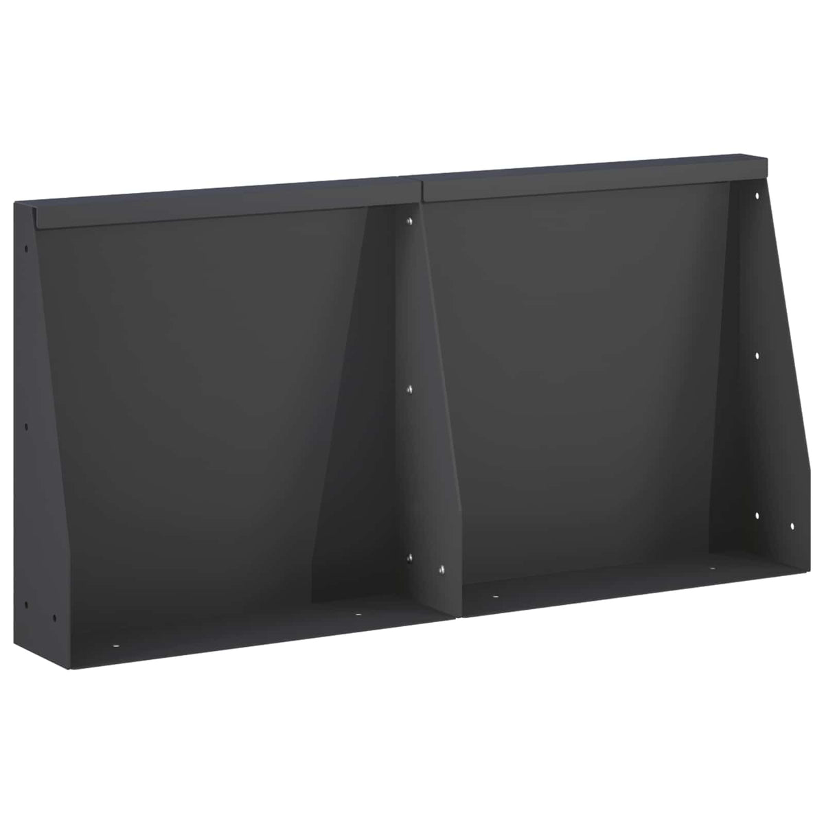 Zid za zadržavanje 2 kom. 40 x 12 x 30 cm Čelik Crna