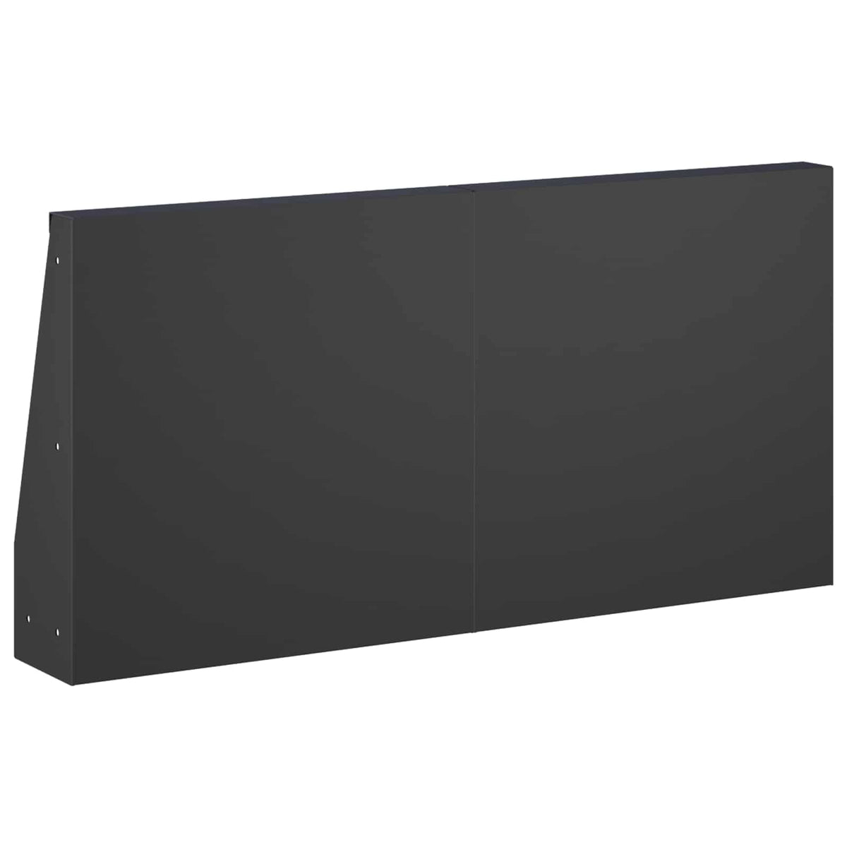 Zid za zadržavanje 2 kom. 40 x 12 x 30 cm Čelik Crna