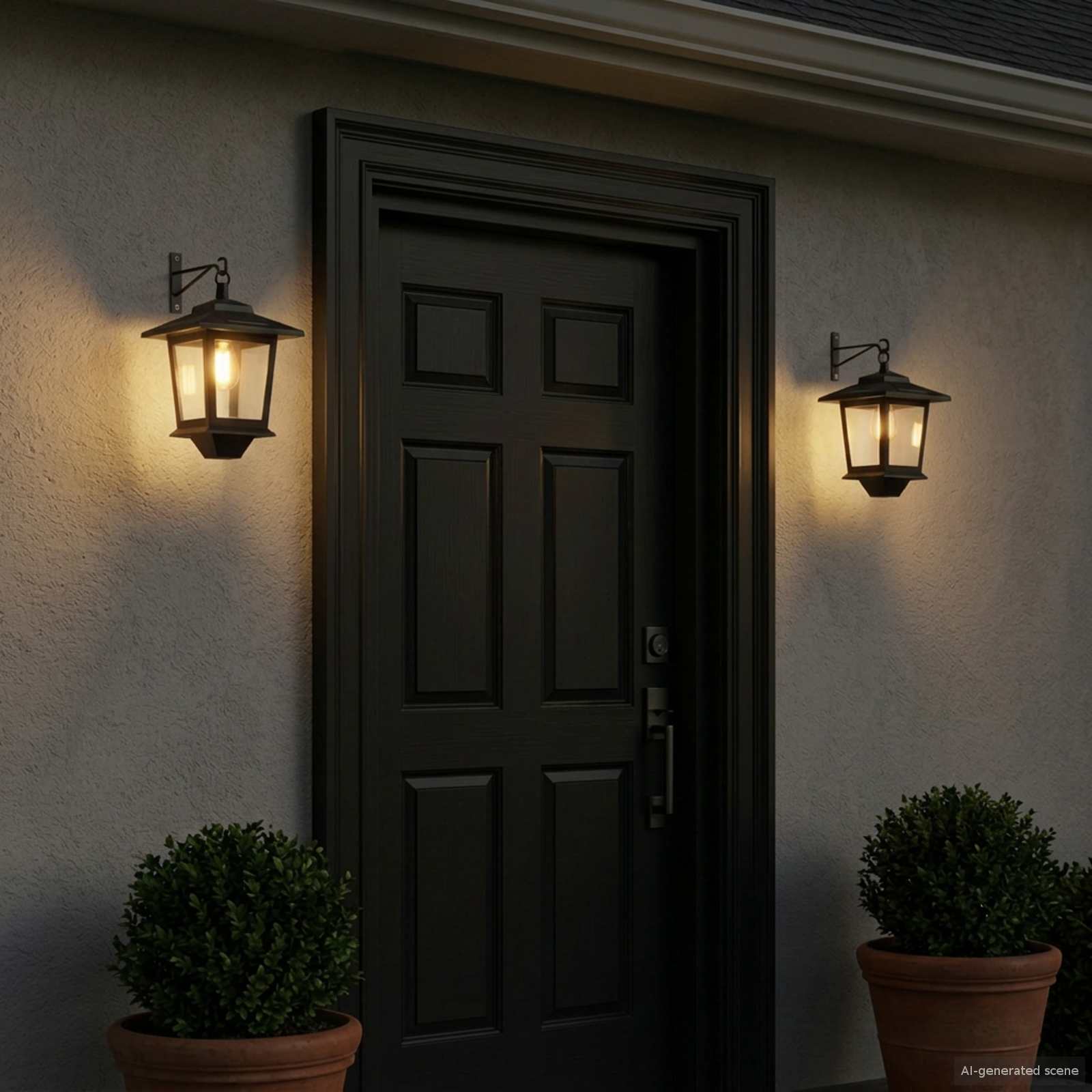 Lampa za zid 2 kom. Crna 19 x 14 x 25 cm Nehrđajući čelik i ABS