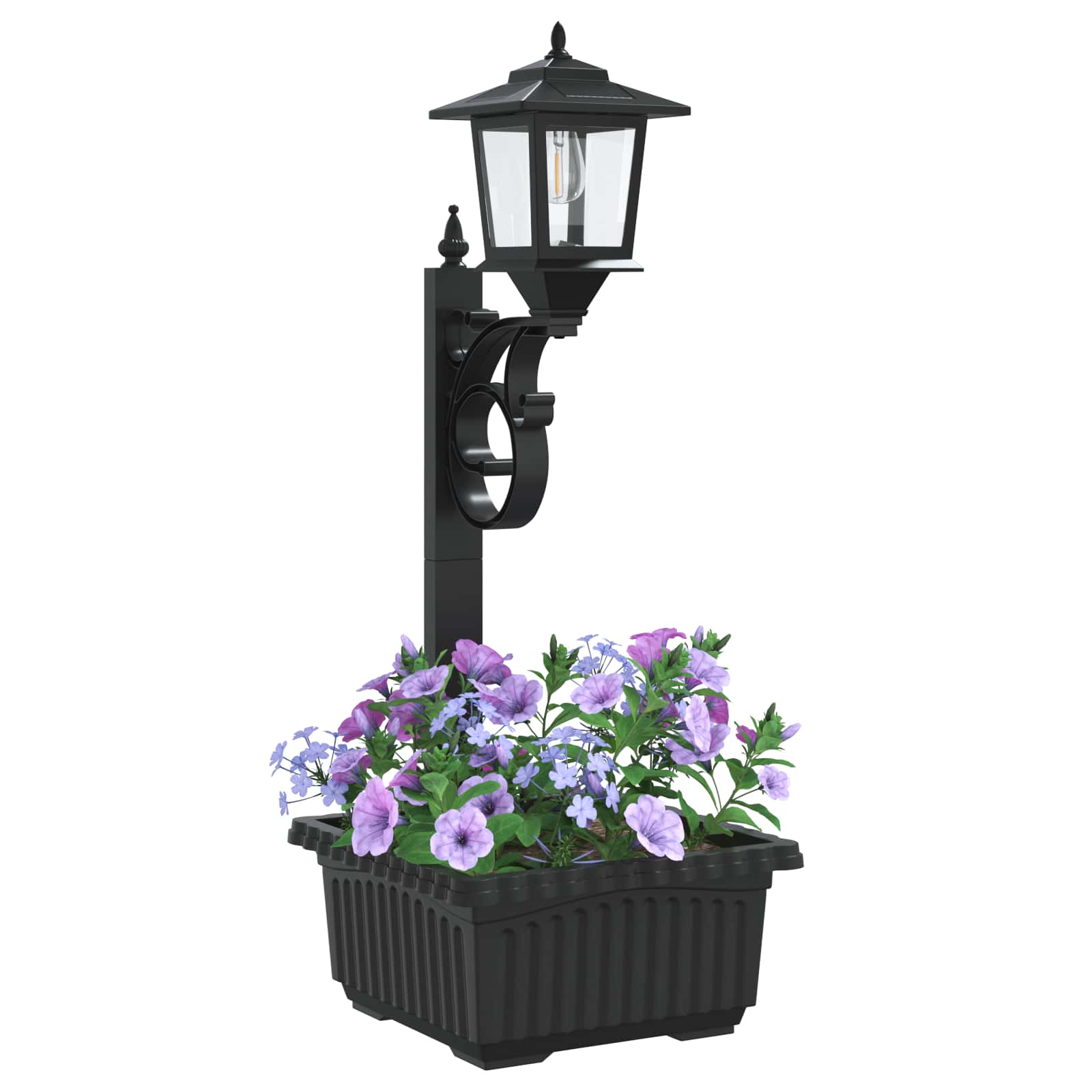 Ulična svjetiljka s saksijom Crna 29 x 28 x 74 cm ABS i PP