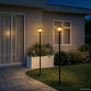 Set uličnih lampi with LED Bulb 2 kom. Crna 16 x 16 x 156 cm