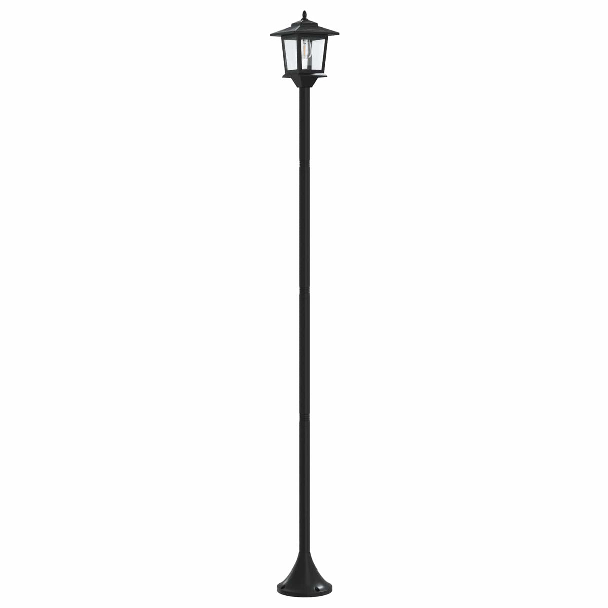 Set uličnih lampi with LED Bulb 2 kom. Crna 16 x 16 x 156 cm