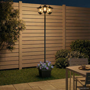 Lampion sa 3 glave s posadnikom Crna 32 x 32 x 188 cm