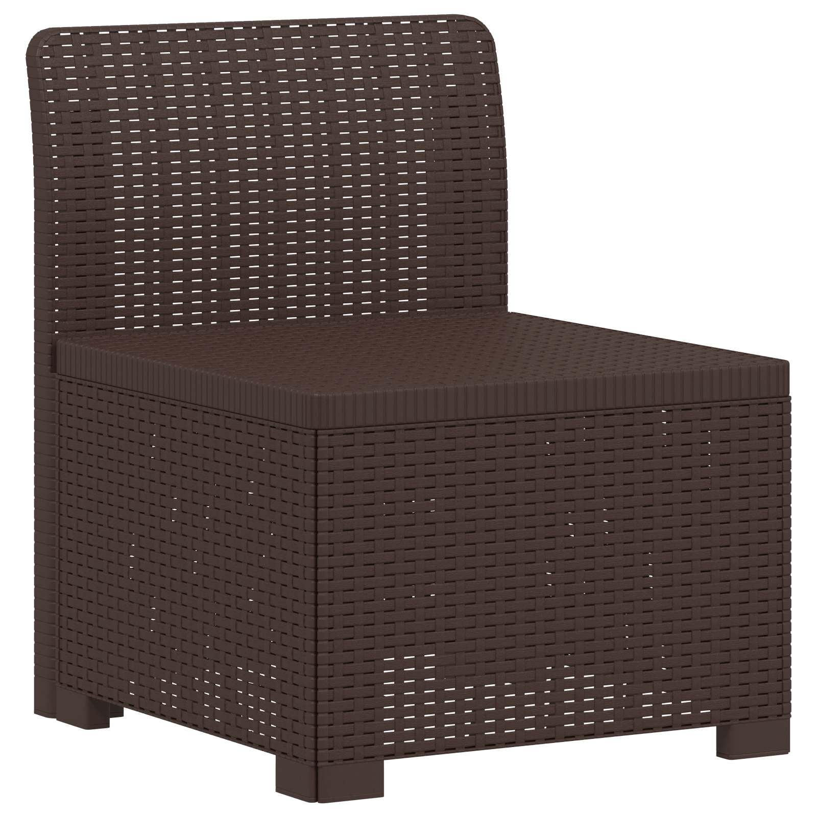 Sofa za vrt za 3 osobe sa izgledom rattan PP Smeđa