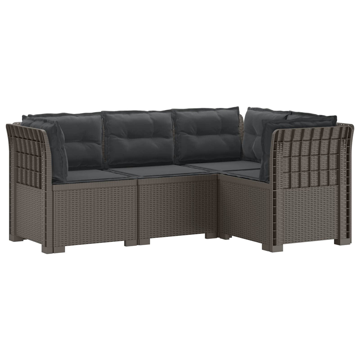 4-sjedala vrtni kauč s jastučićima izgleda kao ratana PP