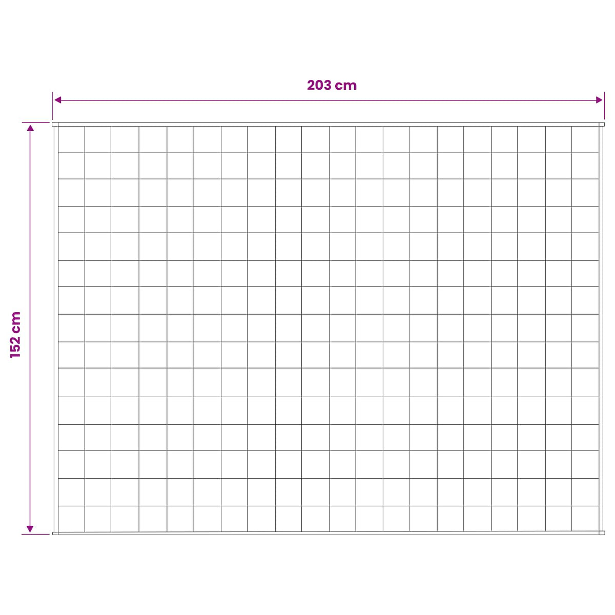 Težak pokrivač Bijela 152 x 203 cm 11 kg 100% Pamuk 205T