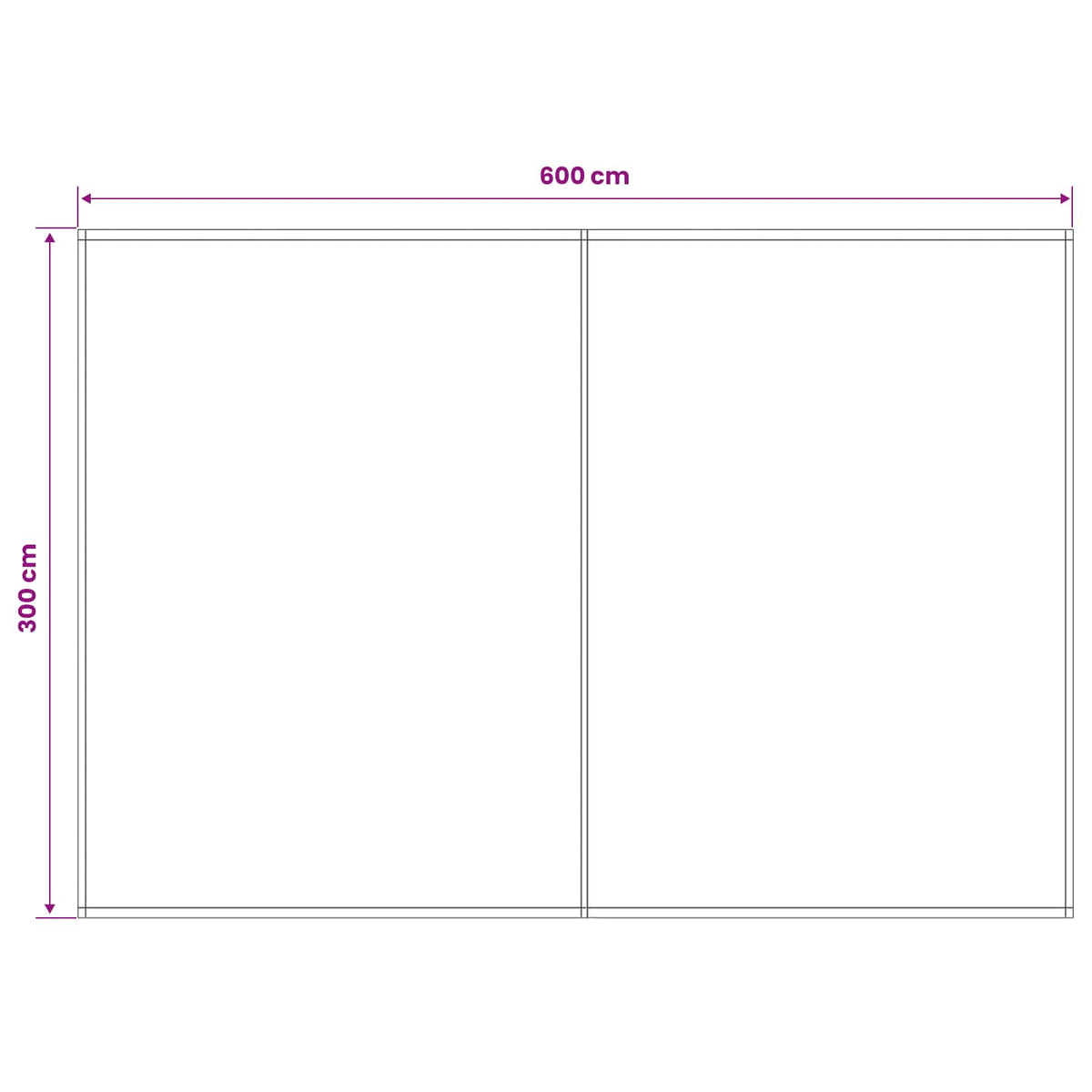 Zamjensko platno za tendu Crvena i bijela 600 × 300 cm