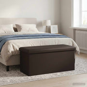 Sklopiva klupa za pohranu Smeđa 180 kg 80 L 77 x 38 x 38 cm PVC