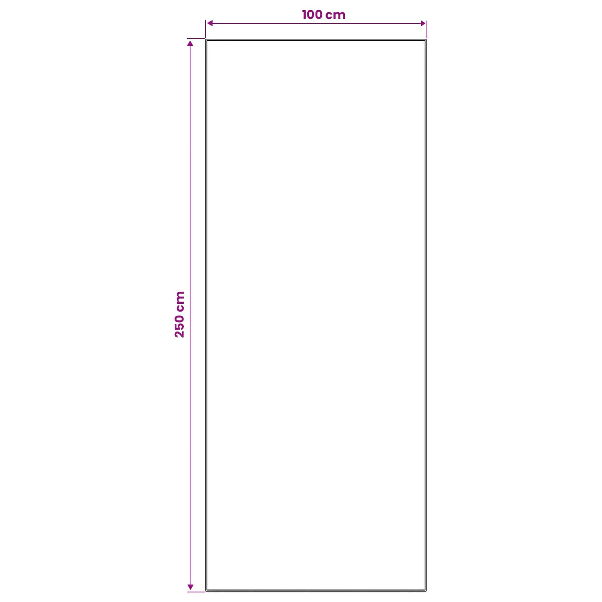 Traka za tepih LESAKA Crno i bijelo 100 x 250 cm