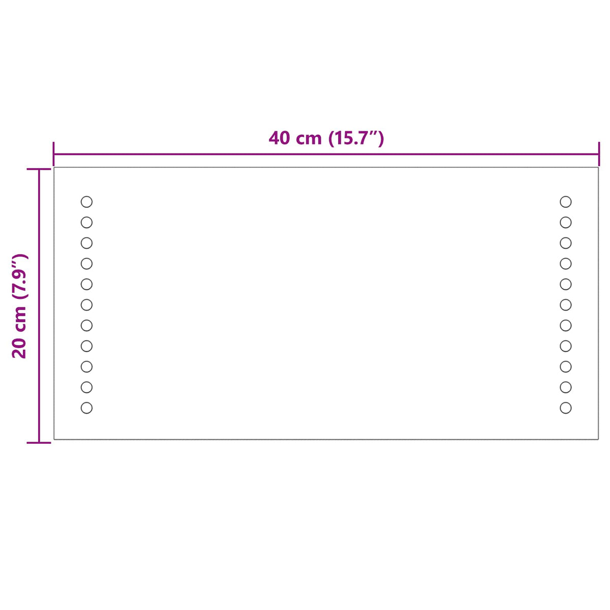 LED kupaonsko ogledalo *Transparent*an 40 x 20 cm Pravokutni