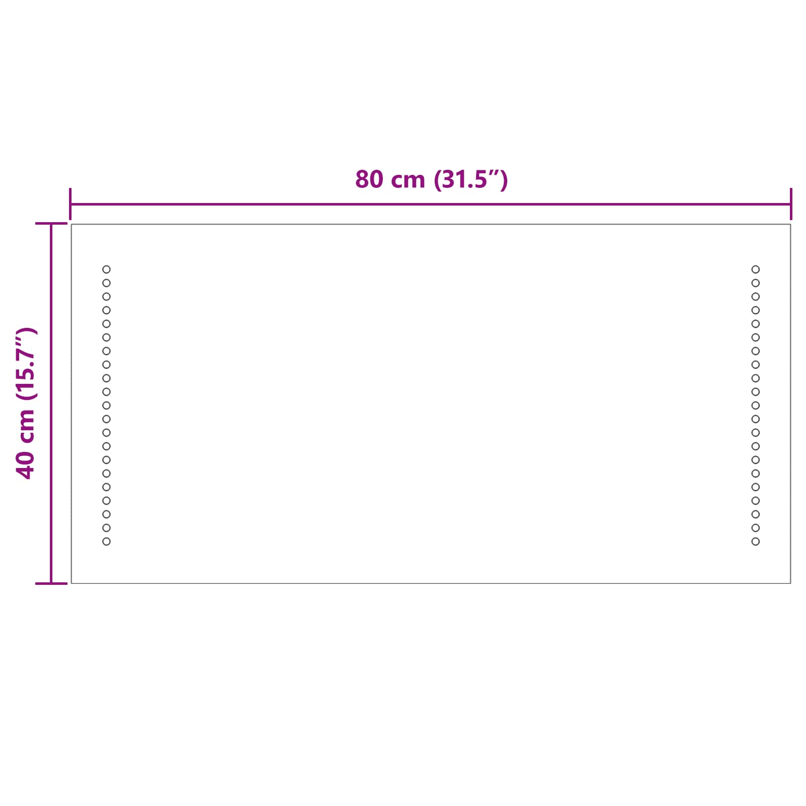 LED kupaonsko ogledalo *Transparent*an 80 x 40 cm Pravokutni
