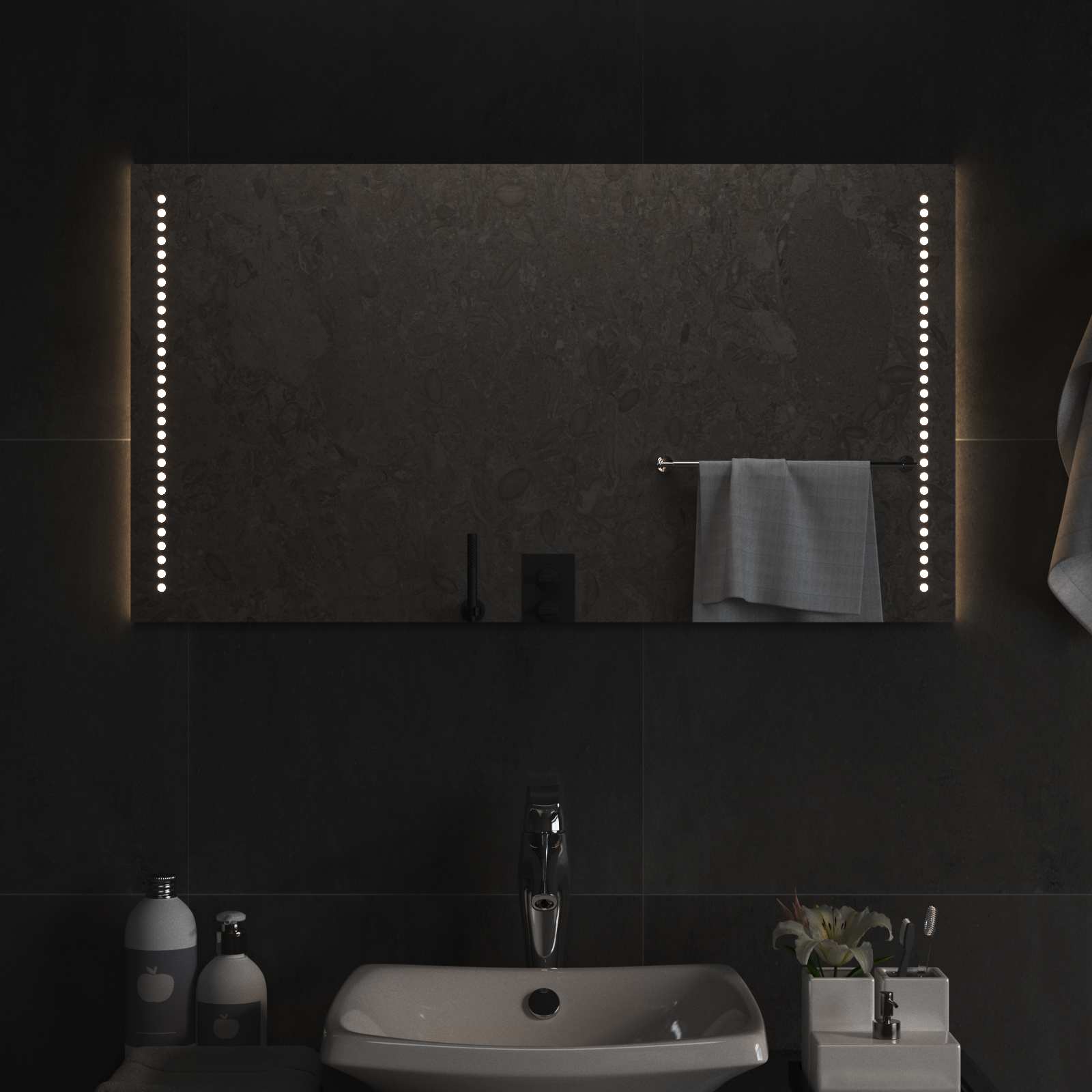 LED kupaonsko ogledalo *Transparent*an 90 x 50 cm Pravokutni
