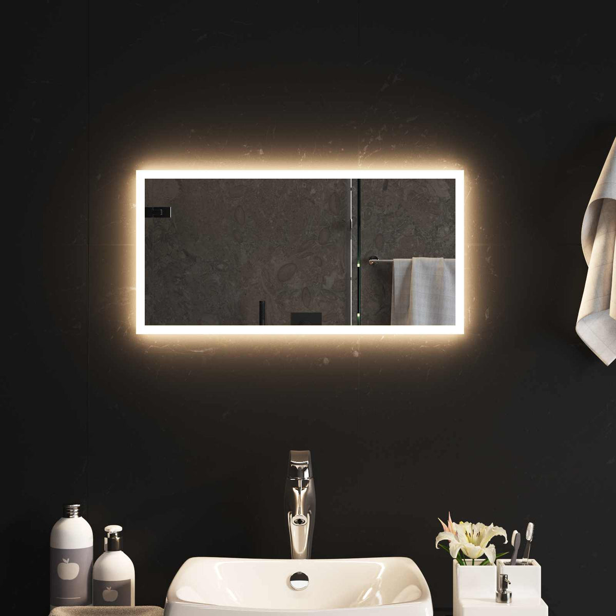 LED kupaonsko ogledalo s ogledalom *Transparent*an 60 x 30 cm