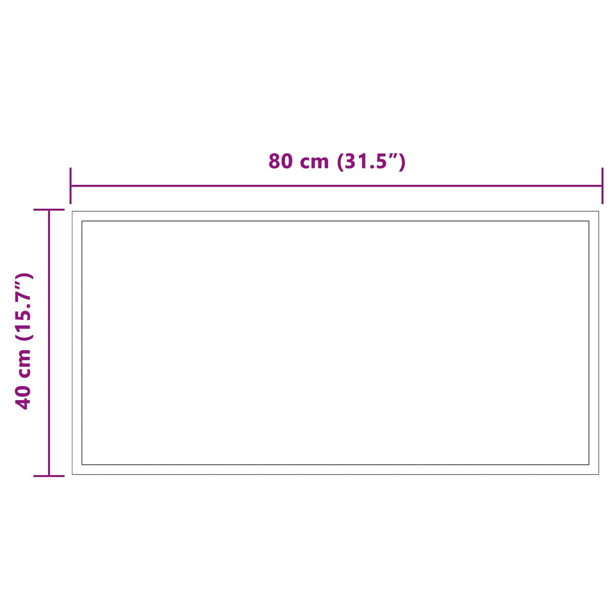 LED kupaonsko ogledalo s ogledalom *Transparent*an 80 x 40 cm
