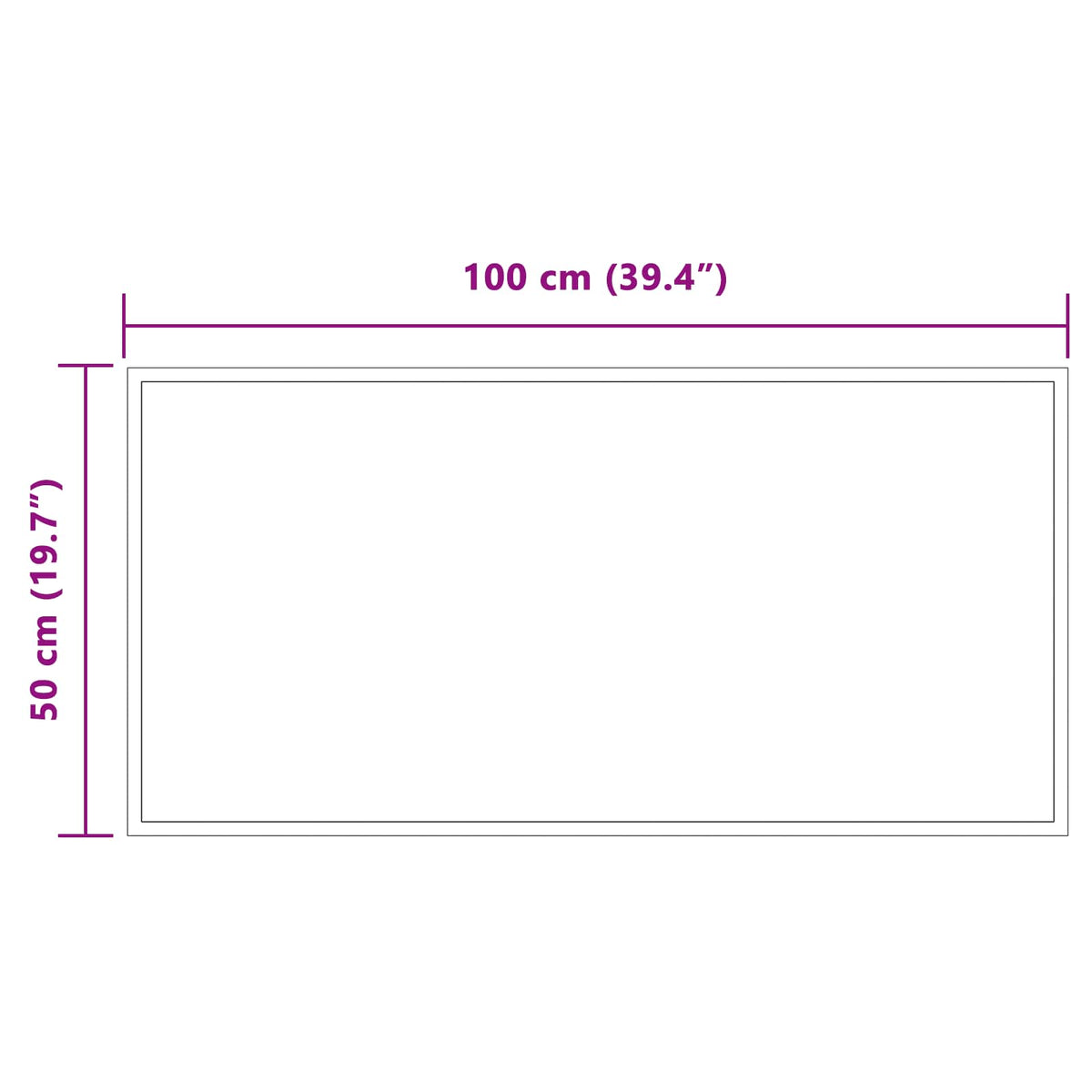 LED kupaonsko ogledalo s ogledalom *Transparent*an 100 x 50 cm