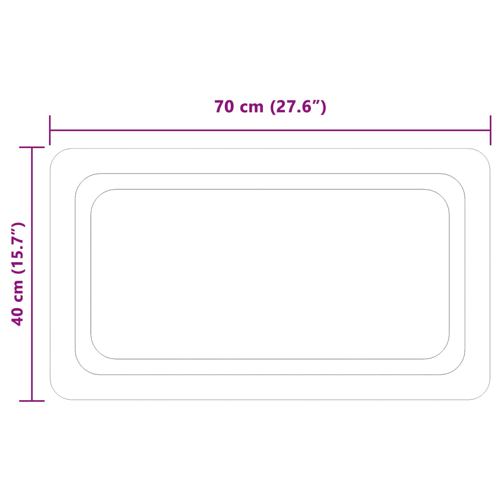 LED kupaonsko ogledalo s ogledalom *Transparent*an 70 x 40 cm