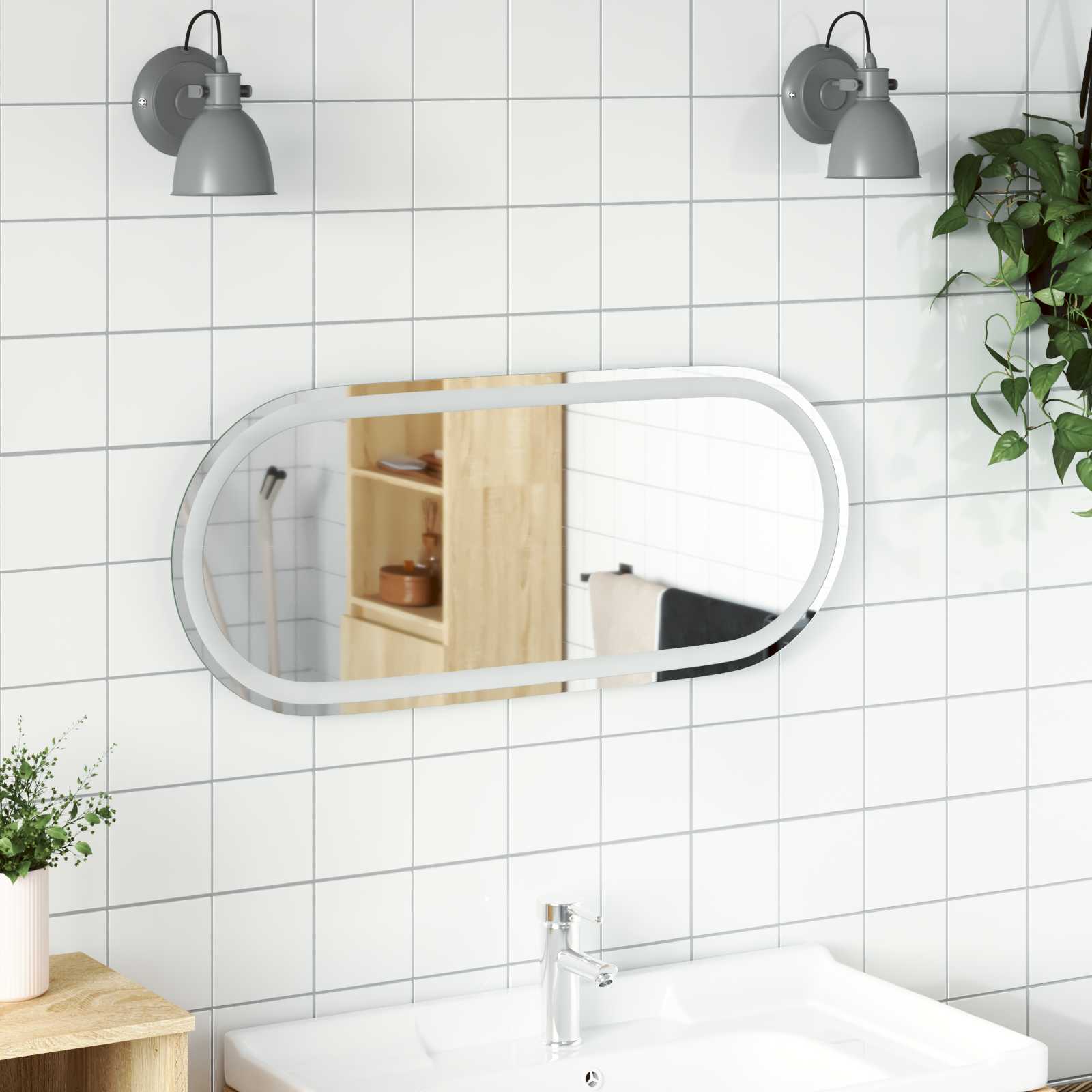 LED kupaonsko ogledalo s ogledalom *Transparent*an 80 x 35 cm