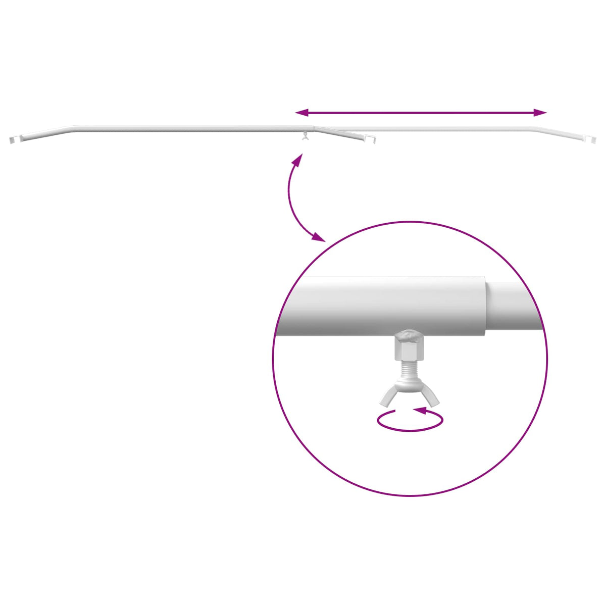 Kuka za platna za prikolice Srebrna 136-218 cm